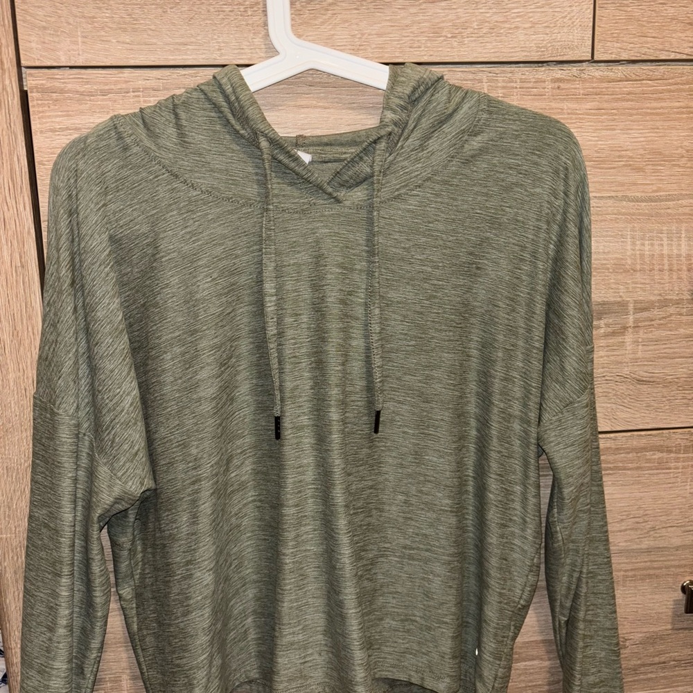 Olive Green Hooded Top